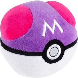 Pokemon Purple Masterball Pokeball Plush 4” Stuffed Ball Weighted Bottom